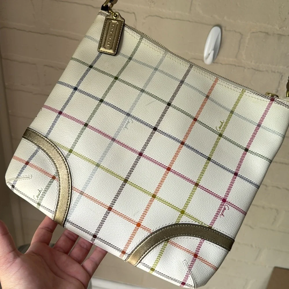 COACH Peyton purse Tattersall File Crossbody - Picture 4 of 10